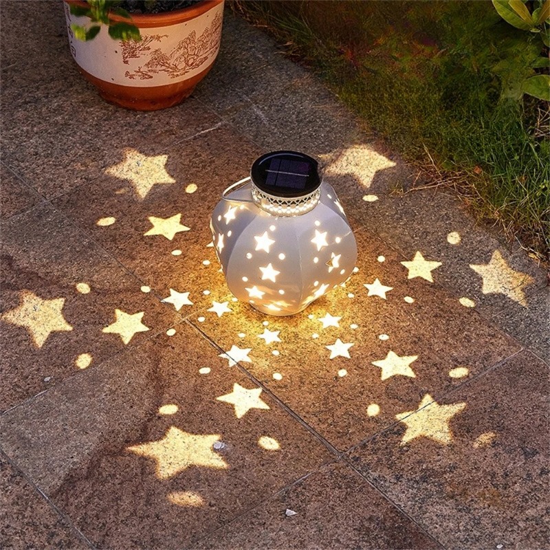 Outdoor Lighting Ground - Garten-Sternprojektor-Lampe Hängende Solarleuchten für Außen Hängende