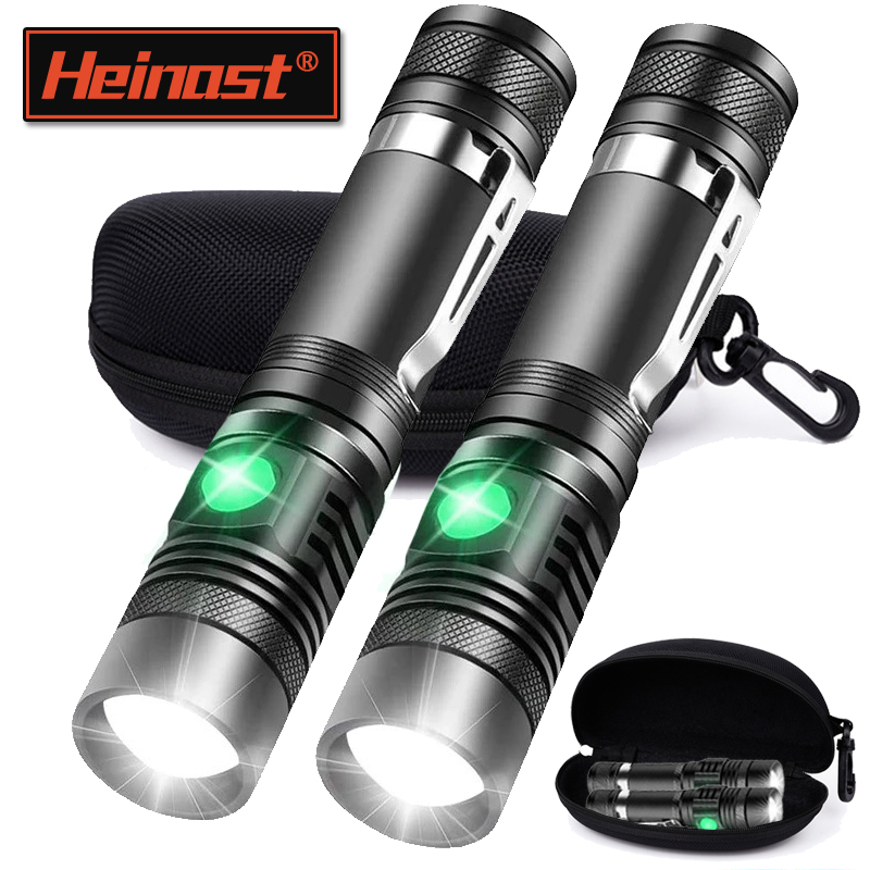 Zinc Outdoor Lighting - Wiederaufladbare T6-Handtaschenlampe, verwenden Sie 18650-Zoom-Taschenlampe, tragbare