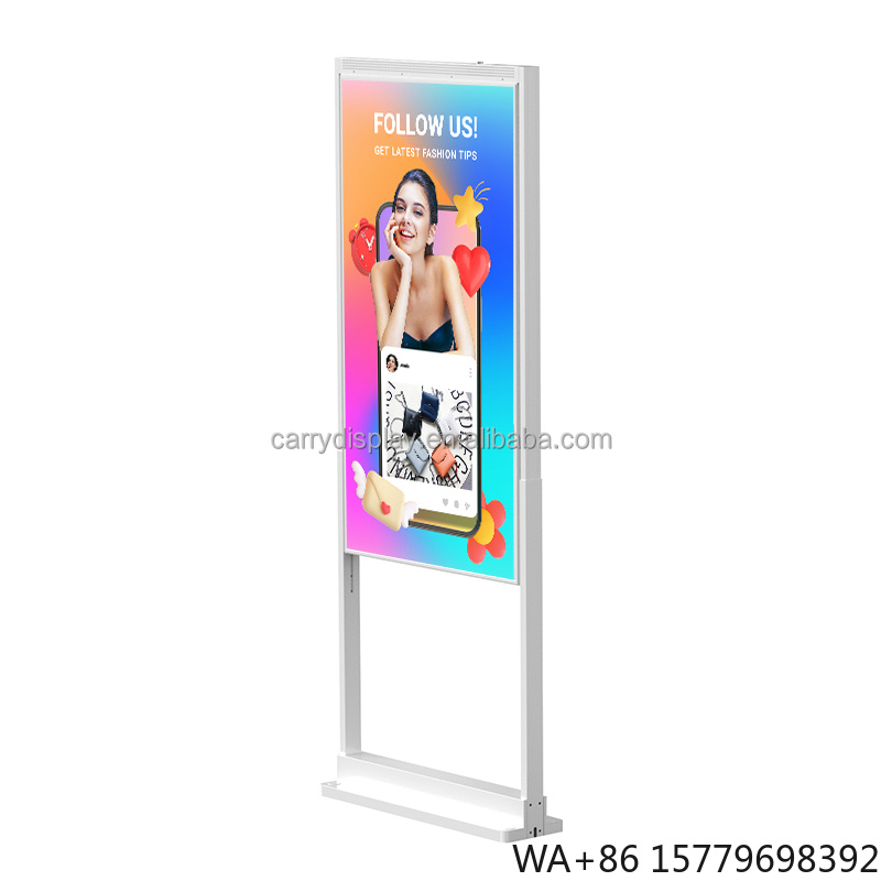 Color Changing Outdoor - 49 Zoll Semi-Outdoor Ultra-Dünner Hochhelligkeits-Dual-Display Schaufenster