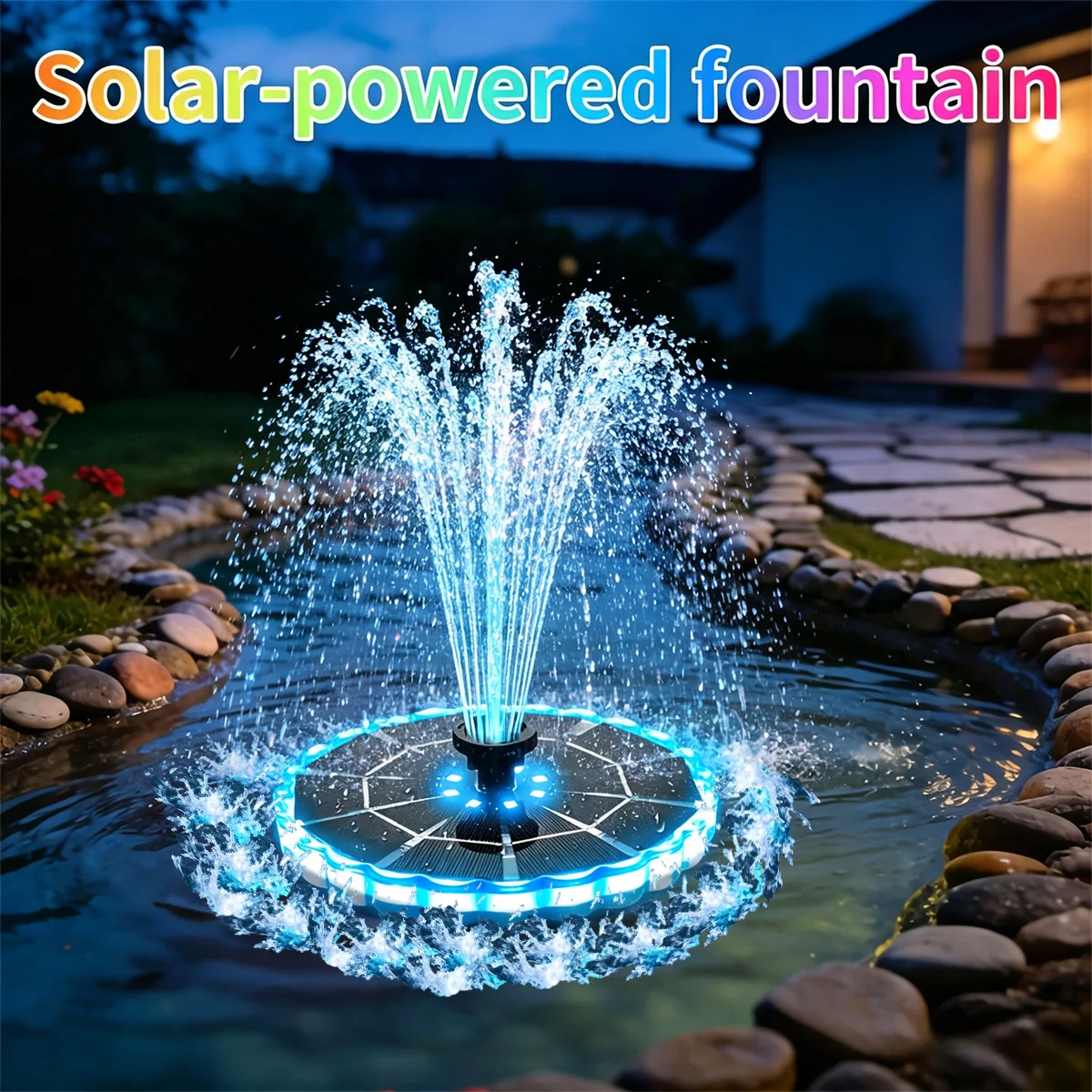 Outdoor Lighting Ground - 3,5W Solar-Springbrunnen für Garten und Teich,