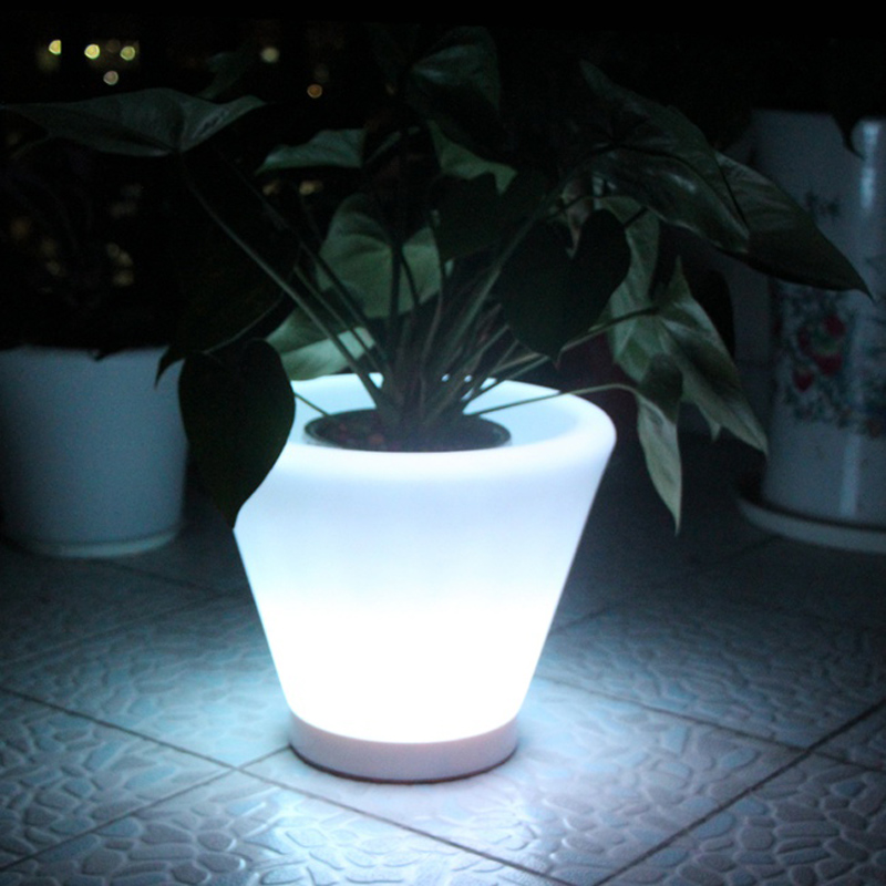 Outdoor Lighting Options - D28*H29cm, D38*H40cm, leuchtende Blumentöpfe, LED-Blumentopf, LED-Innenbeleuchtung,