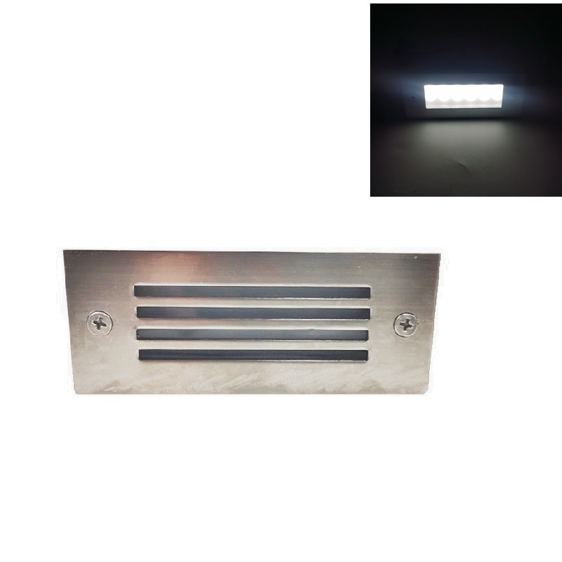 Ground Light Recessed - LED-Terrassenstufenleuchte 15 LEDs Untergrundlampe Eingebaute Treppenbeleuchtung