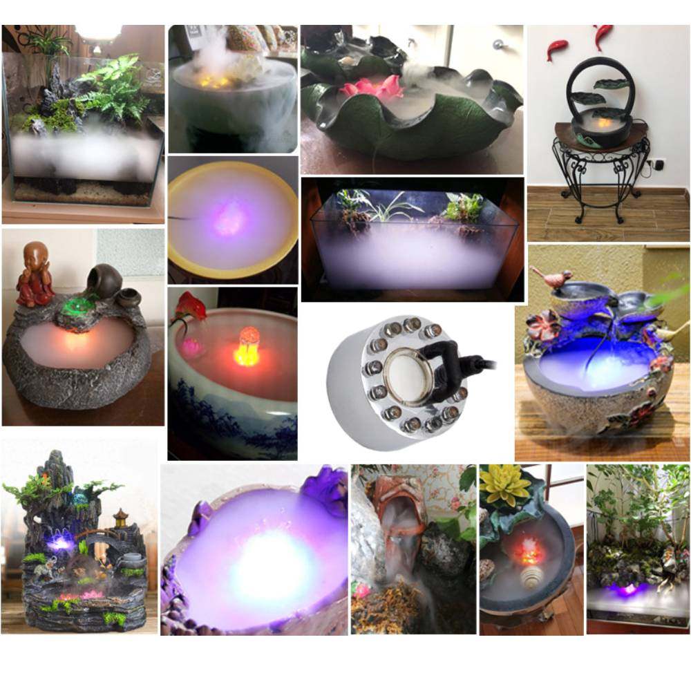 Color Changing Outdoor - 12-LED Farbwechselnder Wasserdichter Nebelerzeuger für Teich,