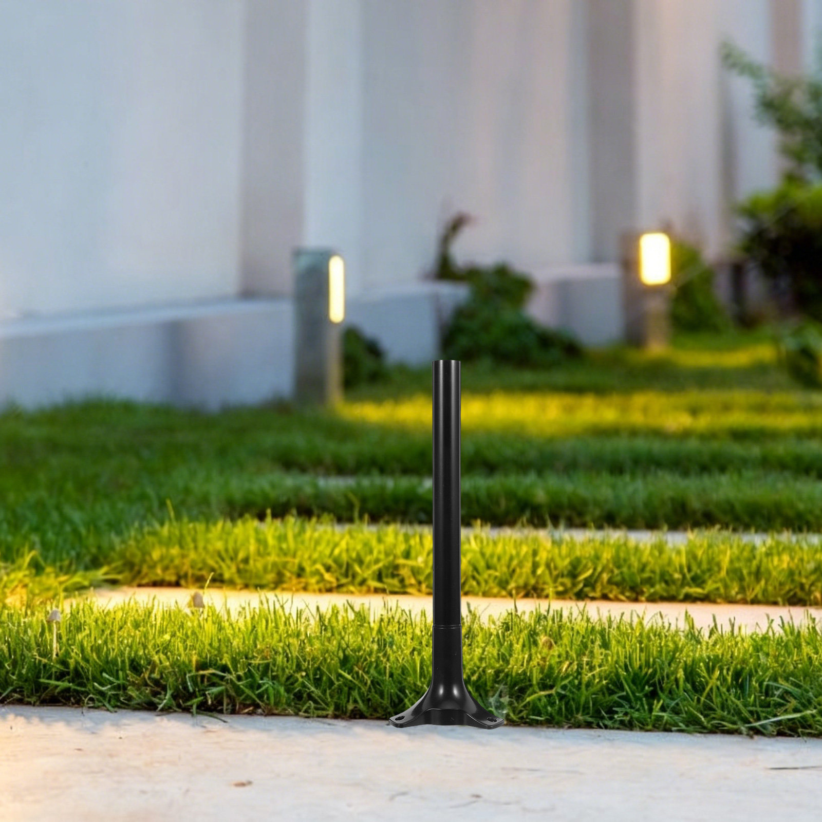 Outdoor Lighting Ground - 6er-Set Gartenfackel-Ersatzstange, Bodenstütze, Solar-Flammenlicht-Spike-Set für Terrassen-