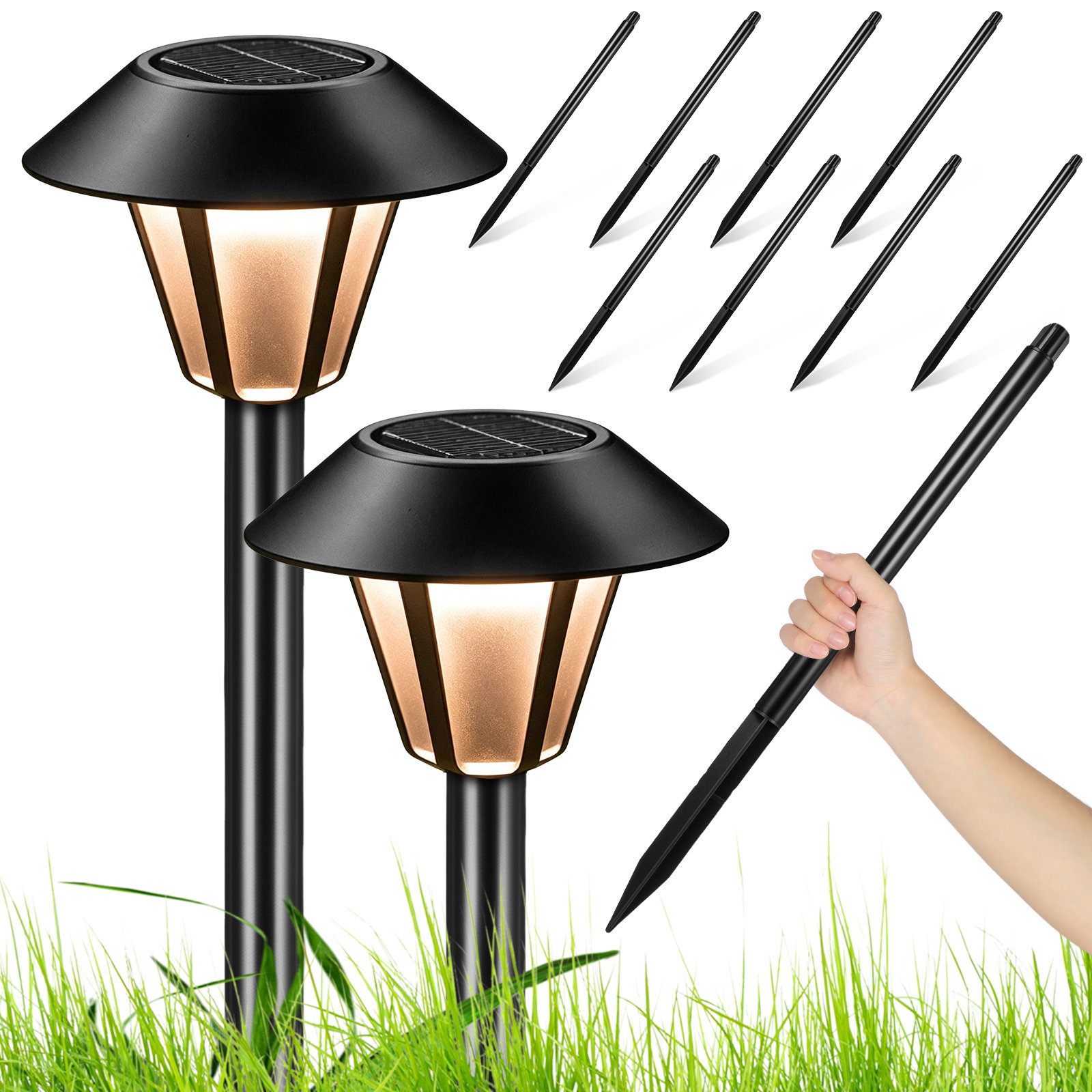 8er-Set Solarleuchten-Pfähle f – Outdoor Lighting Ground Bewertung und Preis