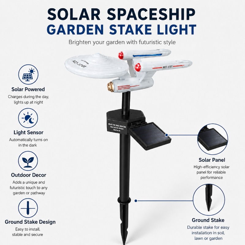 Star Trek USS Enterprise Solar – Outdoor Lighting Yard Stakes Bewertung und Preis