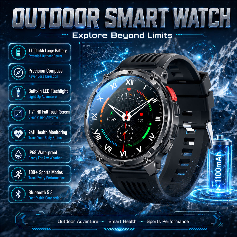 2026 Neue YAOCX AMOLED Smartwa – Outdoor Lighting Japanese Bewertung und Preis