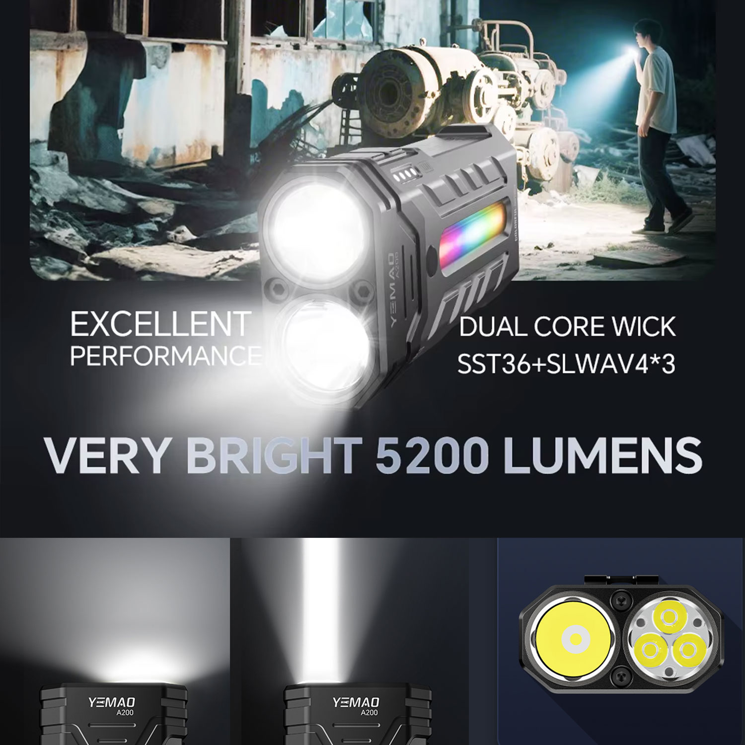 5200LM innovative multifunktio – Zinc Outdoor Lighting Bewertung und Preis