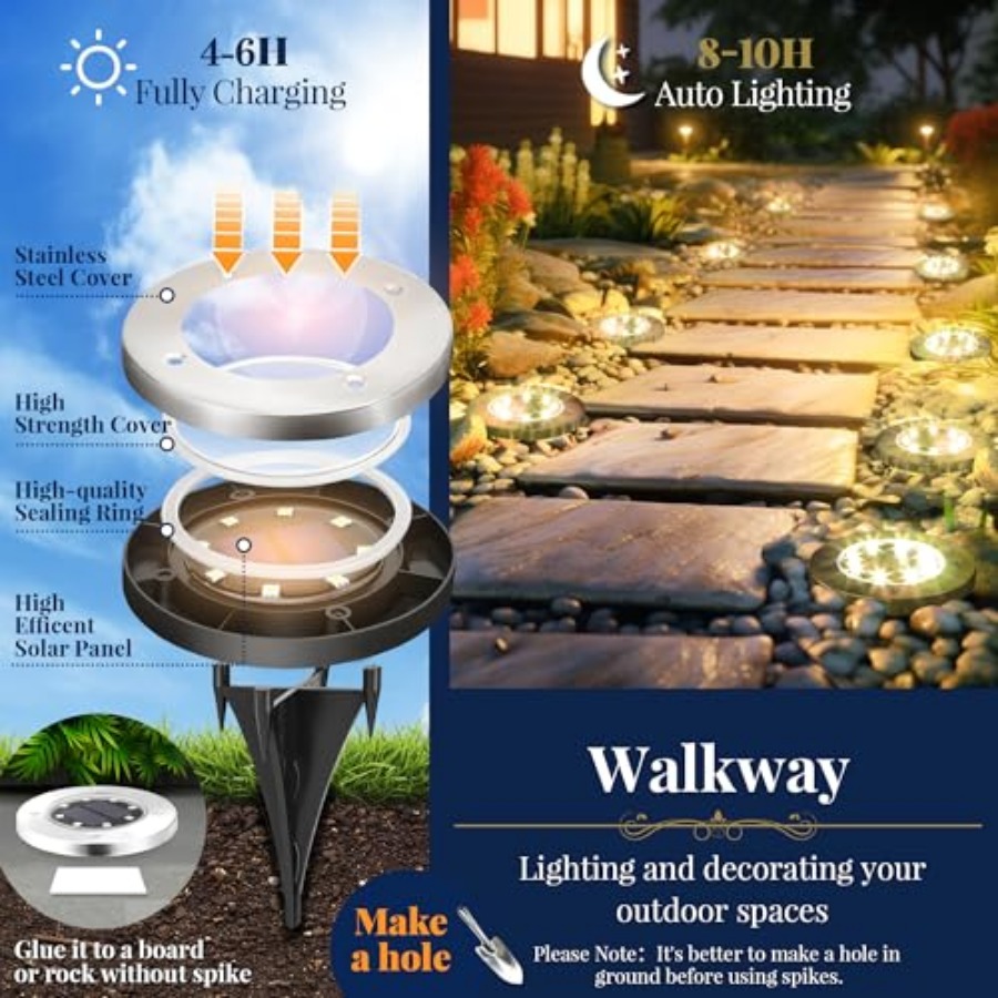 Solar-Bodenleuchten, Solar-Auß – Outdoor Lighting Ground Bewertung und Preis