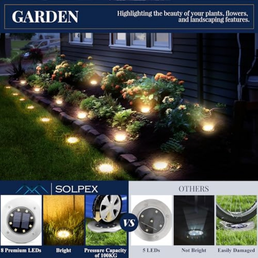 Solar-Bodenleuchten, Solar-Auß – Outdoor Lighting Ground Bewertung und Preis